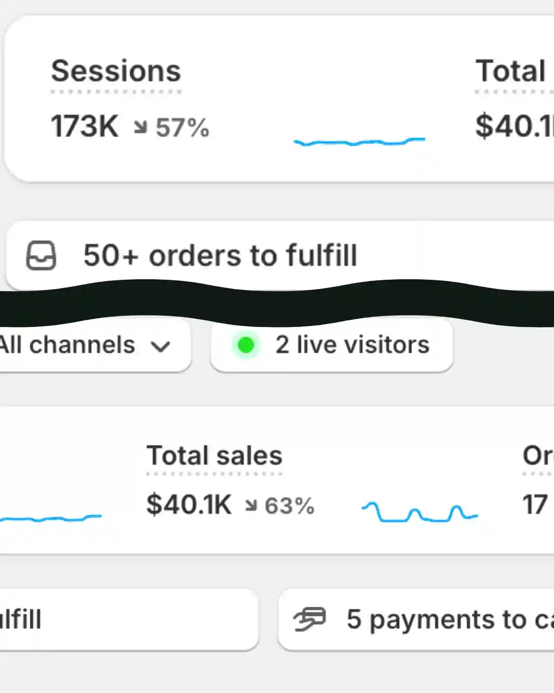 FouFouPuppies Shopify monthly sales